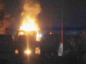 Satna Fire in Truck2