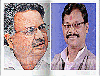 RAMAN SINGH WITH KAMALBHAN,रमन सिंह सरगुजा लोकसभा प्रत्याशी कमलभान सिंह के नामांकन कार्यक्रम मे होगे शामिल.