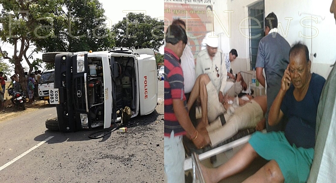 police van accident in surajpur(palma)