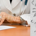 Doctor's writing prescription