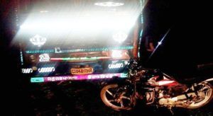 motercycle and truck accident 1