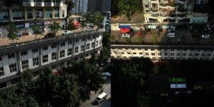 Vehicles run smoothly over the houses here