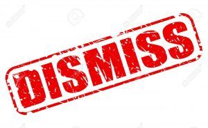 DISMISS RED STAMP TEXT