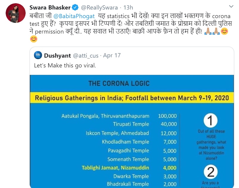 SWARA BHASKAR TWEET 2