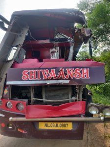 The collision of bus and truck collided, this was the first severe accident that took the lives of 7 laborers after the lock down opened