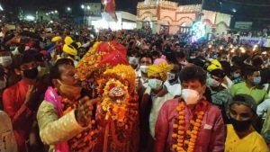 Mata Mavli and Danteshwari reached Jagdalpur to celebrate the historic Bastar Dussehra, a grand welcome by the Bastarites.