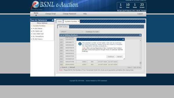 bsnl e auction 17295180262754033139807772041